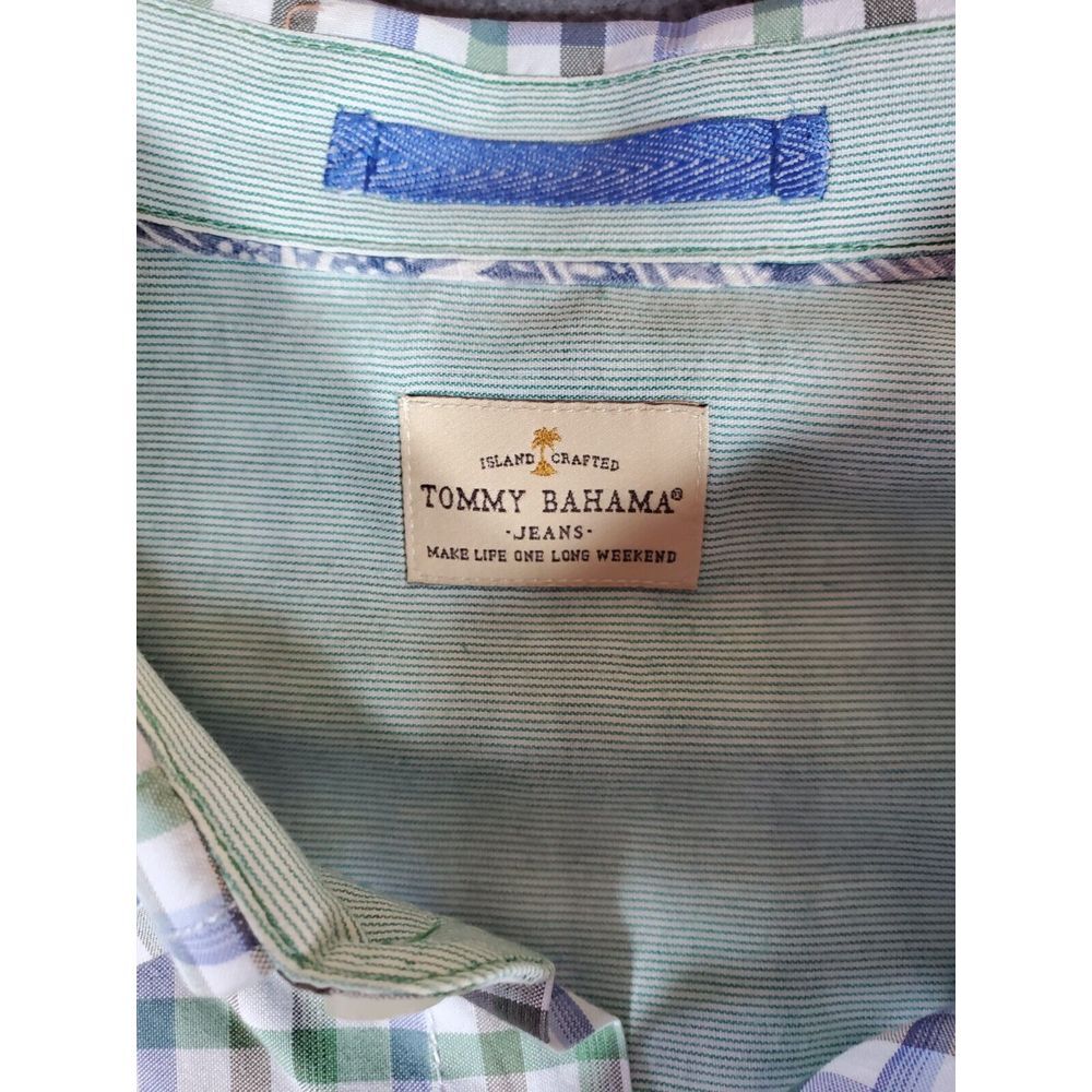 Tommy Bahama Jeans  Mens Button Down Shirt Plaid Size Xl